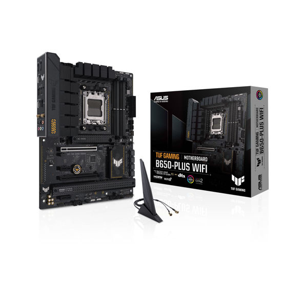 Picture of ASUS TUF GAMING B650-PLUS WIFI AMD B650 AM5 Ryzen™ Desktop 9000 8000 and 7000 ATX motherboard, 14 power stages, PCIe® 5.0 M.2 , DDR5 memory, WiFi 6 and 2.5 Gb Ethernet, USB4® support Aura Sync