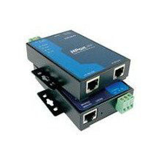 Picture of MOXA NPort 5210 w/Adapter 2 Port Serial Device Server, 10/100M Ethernet, RS-232, RJ45 8pin, 15KV ESD, 110V 230V