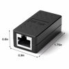 Picture of ZUZONG 100 PCS Gigabit RJ45 Coupler, Ethernet Extender Connector in Line Coupler for Cat8/Cat7/Cat6/Cat5e/Cat5 Ethernet Cable Extender Adapter Female to Female (Black)