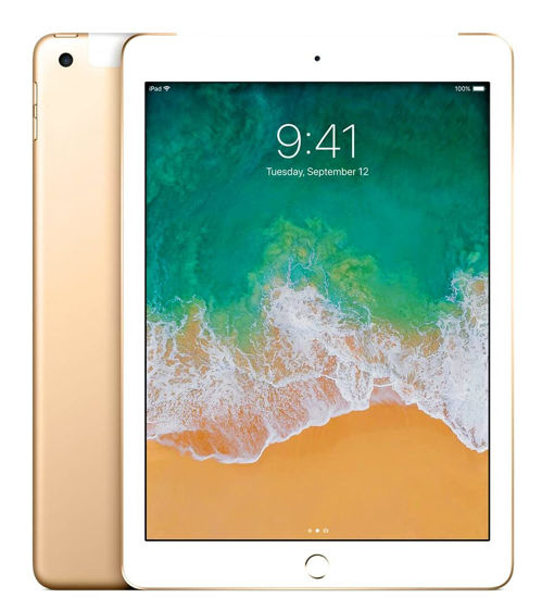 Picture of Apple iPad with WiFi + Cellular, 32GB, Gold (2017 Model) (Renewed)