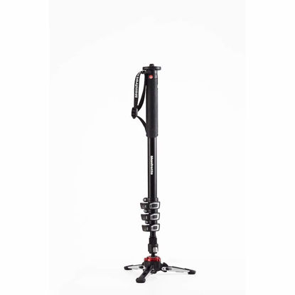 Picture of Manfrotto Video Monopod XPRO+, 4-Section Aluminium Camera and Video Support Rod with Fluid Base, Photography Accessories for Content Creation, Video, Vlogging