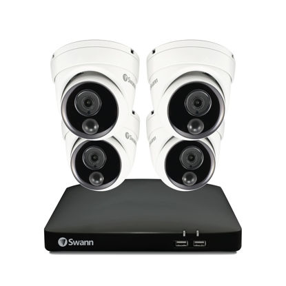 Picture of Swann Home DVR Security Camera System with 64GB HDD, 4 Channel 4 Camera, 1080p Full HD Video, Indoor or Outdoor Wired Surveillance CCTV, Heat Motion Detection, 4685