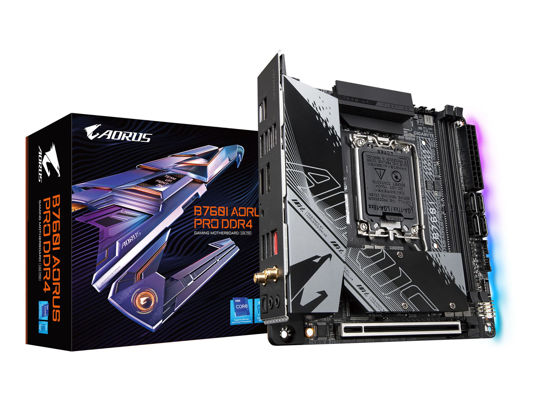 Picture of GIGABYTE B760I AORUS PRO DDR4 (LGA 1700/ Intel/ B760/ Mini-ITX/ DDR4/ Dual M.2/ PCIe 4.0/ USB 3.2 Gen2X2 Type-C/WiFi 6/ Intel 2.5GbE LAN/Q-Flash Plus/Motherboard)