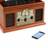 Picture of Victrola Nostalgic 7-in-1 Bluetooth Record Player & Multimedia Center with Built-in Speakers - 3-Speed Turntable, CD & Cassette Player, AM/FM Radio | Wireless Music Streaming | Mahogany