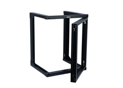 Picture of Tecmojo 12U Wall Mount Open Frame Network Rack, Swing Out Hinged Door 18 Inch Depth, Holds Network Servers and AV Equipment, Easy Rear Access to Equipment, Door Opens 180 Degrees from Either Side