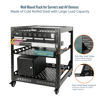 Picture of Tecmojo 12U Open Frame Network Rack for Servers&AV Gear, Server Rack 4-Post with casters, Mobile Server Rack with 2 PCS 1U Server Rack Shelf & Mounting Hardware, AV Rack for 19" Network/Servers/Audio