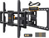 Picture of Perlegear Full Motion TV Wall Mount with Power Strip for 42-90 Inch TVs up to 150 lbs, Pre-Assembled TV Mount Has Smooth Swivel, Tilt, Extension, Max VESA 600x400mm, 12“/16”/24” Wood Studs, PGLF11