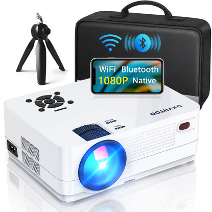 Picture of Native 1080P Projector with WiFi and Two-Way Bluetooth, Full HD Movie Projector for Outdoor Movies, 300" Display Projector 4k Home Theater, Compatible with iOS/Android/PC/XBox/PS4/TV Stick/HDMI/USB