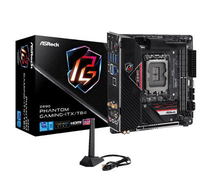 Picture of ASRock Z690 Phantom Gaming-ITX/TB4 LGA 1700 Intel Z690 SATA 6Gb/s DDR5 Mini ITX Intel Motherboard