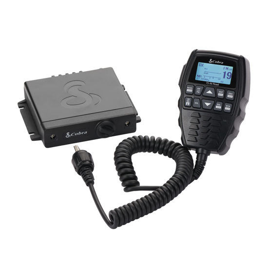 Picture of Cobra 75 All Road Wireless CB Radio - Dual-Mode AM/FM, Full 40 Channels, Bluetooth Connectivity, Digital Noise Cancellation, Waterproof, Instant Channel 9, 4-Watt Output, Easy to Operate, Black