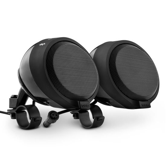 Picture of DS18 RYDERBT Amplifier Full Range Motorcycles/Scooters Speakers - Water Resistant Bluetooth Speakers 240 Watts - Amplified Handlebar Mounted Audio Speakers Pods - USB Port for Music & Charging - Pair