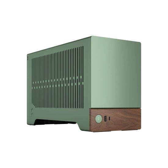 Picture of Fractal Design Terra Jade - Wood Walnut Front Panel - Small Form Factor - Mini ITX Gaming case - PCIe 4.0 Riser Cable - USB Type-C - Anodized Aluminum Panels