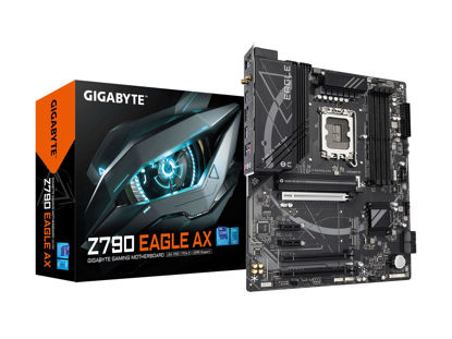 Picture of GIGABYTE Z790 Eagle AX LGA 1700 Intel Z790 ATX Motherboard with DDR5, M.2, PCIe 5.0, USB 3.2 Gen2X2 Type-C, Intel Wi-Fi 6E, 2.5GbE LAN, Q-Flash Plus, EZ-Latch