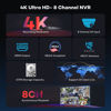 Picture of ONWOTE 8 Channel 4K 8MP HD PoE IP Security NVR Video Audio Recorder, Support 4K, 5MP, 4MP, Multi-Mode Recording, 8CH NVR with NO Hard Drive, Work with All ONWOTE PoE Cameras