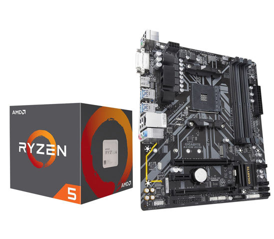 Picture of INLAND AMD Ryzen 5 4500 6-Core 12-Thread Unlocked Desktop Processor Bundle with GIGABYTE B450M DS3H WiFi MATX AM4 Gaming Motherboard,