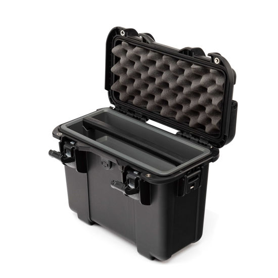 Picture of Nanuk T30 Top Loader Case for Cameras and Lenses with Lid Stay and Reinforced Metal Padlock Holes, PowerClaw Superior Latching System and Tray and Rigid Divider (Black)