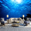 Picture of ATTAFE Sunlight Shining into Sea 3D Mural Wallpaper, Underwater View Photo Mural Wallpapers, Mural HD Photo for Living Room TV Sofa Bedroom 169" by 118"