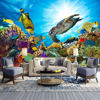 Picture of ATTAFE Underwater World Turtle Creature 3D Mural Wallpaper, Tropical Fish Landscape Photo Mural Wallpapers, Mural HD Photo for Living Room TV Sofa Bedroom 169" by 118"