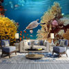 Picture of ATTAFE Life-Giving Sunlight Underwater 3D Mural Wallpaper, Tropical Coral Reef Sea Turtle Photo Mural Wallpapers, Mural HD Photo for Living Room TV Sofa Bedroom 169" by 118"