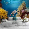 Picture of ATTAFE Life-Giving Sunlight Underwater 3D Mural Wallpaper, Tropical Coral Reef Sea Turtle Photo Mural Wallpapers, Mural HD Photo for Living Room TV Sofa Bedroom 169" by 118"