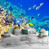 Picture of ATTAFE Beautiful Underwater World 3D Mural Wallpaper, Corals and Tropical Fish Photo Mural Wallpapers, Mural HD Photo for Living Room TV Sofa Bedroom 169" by 118"