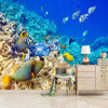 Picture of ATTAFE Beautiful Underwater World 3D Mural Wallpaper, Corals and Tropical Fish Photo Mural Wallpapers, Mural HD Photo for Living Room TV Sofa Bedroom 169" by 118"