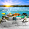 Picture of ATTAFE Colorful Coral Reef 3D Mural Wallpaper, Many Fishes and Sea Turtle Photo Mural Wallpapers, Mural HD Photo for Living Room TV Sofa Bedroom 169" by 118"