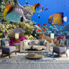 Picture of ATTAFE Red Sea Tropical Fish 3D Mural Wallpaper, Blue Ocean World Photo Mural Wallpapers, Mural HD Photo for Living Room TV Sofa Bedroom 169" by 118"