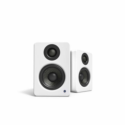 Picture of Kanto YU2MW PC Gaming Desktop Speakers | 3" Composite Drivers | 3/4" Silk Dome Tweeter | Class D Amplifier | 100 Watts | Built-in USB DAC | Subwoofer Output | Pair | Matte White