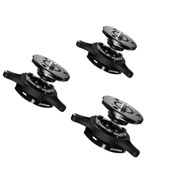 Picture of IFOOTAGE Seastar Q1S, Quick Release Plate, Quick Setup Kit with 1/4" 3/8" Screw,Compatible with SLR, Video Camera, Ball Head, Tripod, Monopod (3 piece)