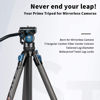 Picture of SIRUI ST-124+VA-5 Carbon Fiber Tripod with Fluid Video Head, Triangular Centre Column, Waterproof,4 Sections, 62.2inch, Load 6.61lbs