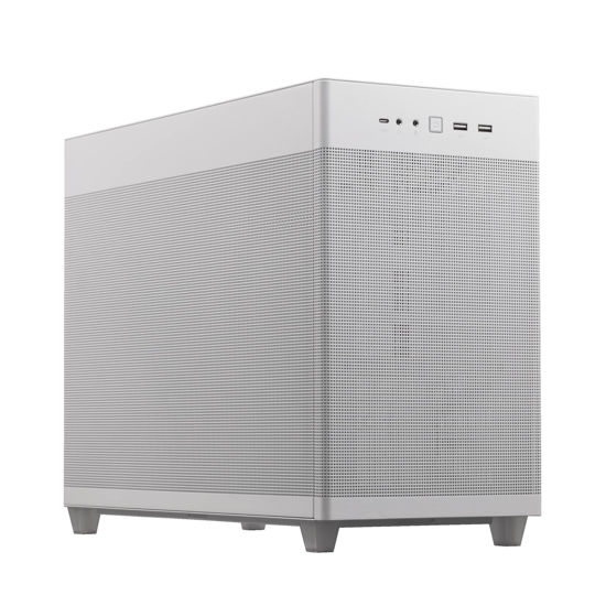 Picture of ASUS Prime AP201 33-Liter MicroATX White case with Tool-Free Side Panels and a Quasi-Filter mesh, with Support for 360 mm Coolers, Graphics Cards up to 338 mm Long, and Standard ATX PSUs