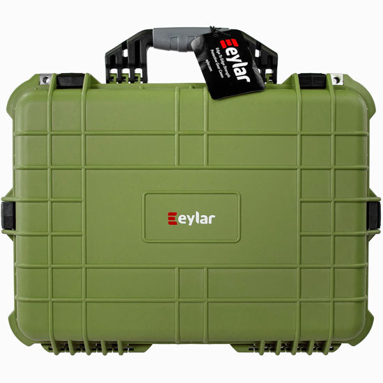 Picture of Eylar Large 20 Inch Protective Camera Case Water and Shock Proof With Foam (Green)