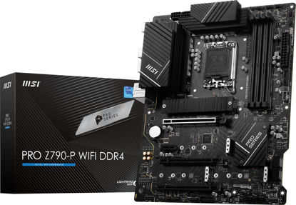 Picture of MSI PRO Z790-P WiFi DDR4 ProSeries Motherboard (Supports 12th/13th/14th Gen Intel Processors, LGA 1700, DDR4, PCIe 5.0, M.2, 2.5Gbps LAN, USB 3.2 Gen2, HDMI/DP, Wi-Fi 6E, Bluetooth 5.3, ATX)