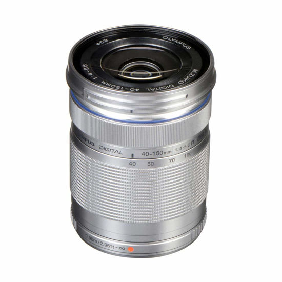 Picture of OM SYSTEM OLYMPUS M.Zuiko Digital 40-150mm F4.0-5.6 R Silver For Micro Four Thirds System Camera, 3.75x Zoom Lens, Portable Design