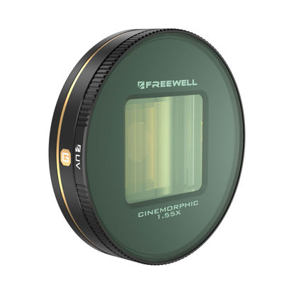 Picture of Freewell 1.55x Gold Anamorphic Lens Compatible with Freewell Sherpa iPhone/Galaxy Cases & Genius Rig Cage