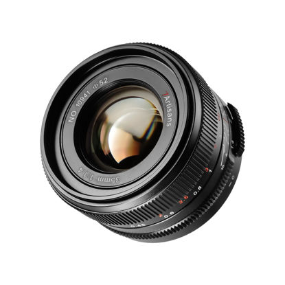 Picture of 7artisans 35mm F1.4 Mark Ⅱ Full Frame Manual Focus Prime Lens Large Aperture Compatible with Sony E Mount Cameras A7 A7R A7S A7RⅡ A7SⅡ A9 A7C A1 A7RIII A7III A7RIV A9II etc.(Black)