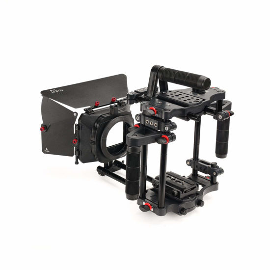 Picture of FILMCITY Power DSLR Camera Cage with MB-600 Matte Box Combo Kit. 4x4 Filter Holders, Lenses up to 95mm Diameter, Supports 15mm Rods. for DSLR/DSLM Handheld Camera. (FC-CTH-01)