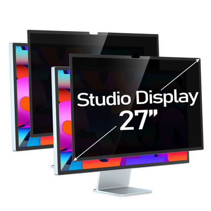 Picture of FILMEXT [2-Pack[2022 New] 27 inch privacy screen for monitor compatible with Apple Studio Display 27" Only,Removable Computer Monitor Privacy Screen Shield Anti Blue Light Filter