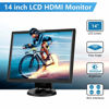 Picture of Eyoyo 14 inch LCD HDMI Monitor 1024x768 Small VGA Display Monitor for Security Cameras w/HDMI/VGA/AV/BNC Input w/Built-in Speakers and Remote