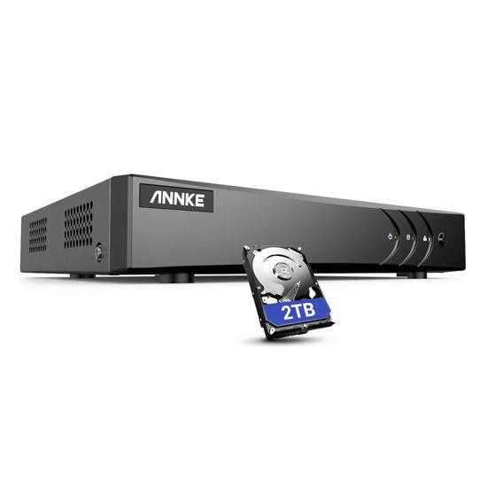 Picture of ANNKE 3K Lite 8CH Digital Video Recorder, H.265+ Hybrid 5-in-1 DVR with AI Human/Vehicle Detection, Remote Access for Surveillance Camera Home Business, 2TB Hard Drive Included