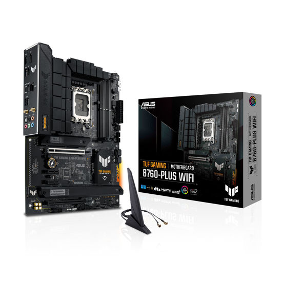 Picture of ASUS TUF GAMING B760-PLUS WIFI (13th and 12th Gen)LGA 1700 ATX motherboard with PCIe 5.0, 3xPCIe 4.0 M.2 slots,DDR5,2.5Gb LAN,USB 3.2 Gen 2x2 Type-C, front USB 3.2 Gen 2 Type-C, Thunderbolt 4, AEMP II