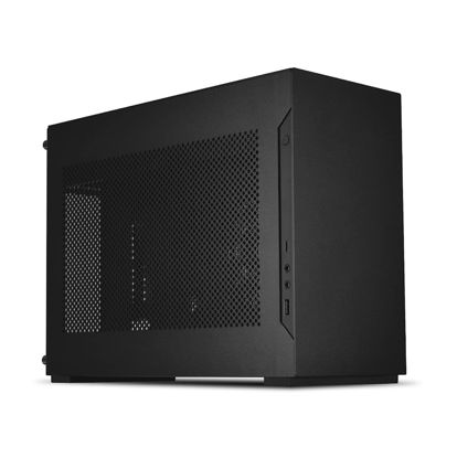 Picture of Lian Li A4-H2O Small Case - Mini ITX - Aluminum Exterior & SPCC Steel Interior - PCIe 4.0 - Easy AIO Installation - Supports SFX/SFX-L Power Supply (A4-H2O A4 BLACK)