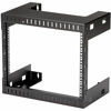 Picture of StarTech.com 2-Post 8U Heavy-Duty Wall-Mount Network Rack, 19" Open Frame Server Rack, 12" Deep, Wall Mount Data Rack for IT / AV / Patch Panel / Computer Equipment (RK812WALLO)