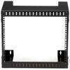 Picture of StarTech.com 2-Post 8U Heavy-Duty Wall-Mount Network Rack, 19" Open Frame Server Rack, 12" Deep, Wall Mount Data Rack for IT / AV / Patch Panel / Computer Equipment (RK812WALLO)