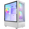 Picture of Antec NX410 ATX Mid-Tower Case, Tempered Glass Side Panel, Full Side View, Pre-Installed 2 x 140mm in Front & 1 x 120 mm ARGB Fans in Rear (White) (9734088000)