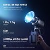 Picture of NEEWER MS60C RGBWW LED Video Light with 2.4G/APP Control, 65W Metal Mini RGB COB Continuous Output Lighting Bowens Mount Handheld Spotlight 2700K-6500K,8300lux/1m, CRI 97+/TLCI 98+,17 Effects + RGBCW