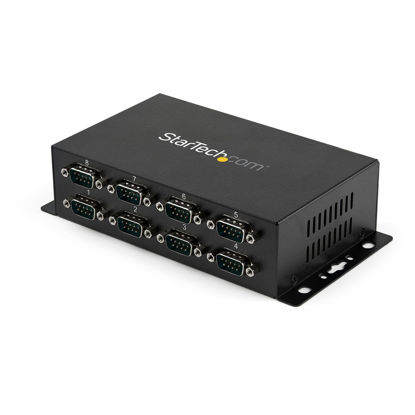 Picture of StarTech.com 8 Port USB to Serial RS232 Adapter - Wall Mount - Din Rail - COM Port Retention - FTDI USB to DB9 RS232 Hub (ICUSB2328I)