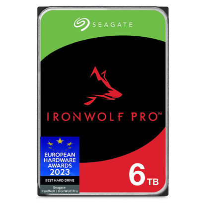 Picture of Seagate IronWolf Pro, 6 TB, Internal Hard Drive, NAS, 3.5 Inch, SATA, 6GB/s, 7200 RPM, 256MB Cache, for RAID Network Attached Storage, FFP (ST6000NTZ01)