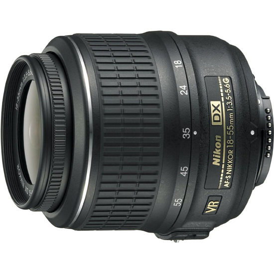 Picture of Nikon 18-55mm f/3.5-5.6G AF-S DX VR Nikkor Zoom Lens - White Box (New) (Bulk Packaging)